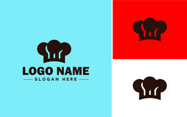 Culinary School icon Cooking academy Culinary institute Chef school flat logo sign symbol editable vector