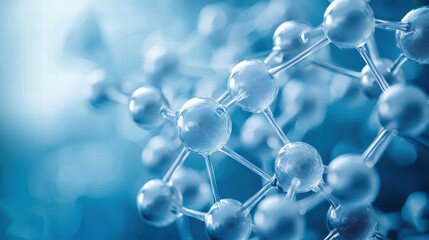 Complex molecule with multiple components illustrating scientific structures and chemical bonds clearly
