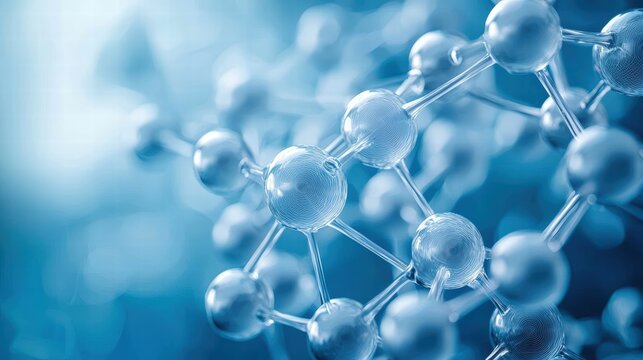 Complex molecule with multiple components illustrating scientific structures and chemical bonds clearly