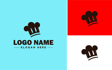 Culinary School icon Cooking academy Culinary institute Chef school flat logo sign symbol editable vector