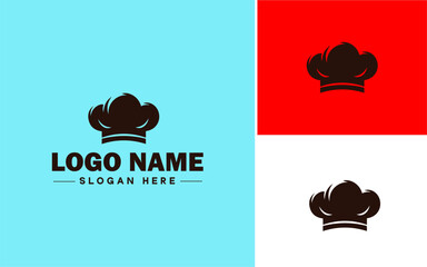 Culinary School icon Cooking academy Culinary institute Chef school flat logo sign symbol editable vector