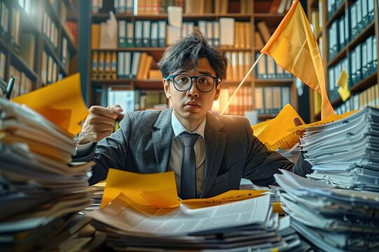 Stressed Male Attorney Seeking Assistance with Overwhelming Caseload in Courtroom