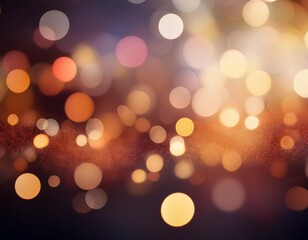 Fototapeta premium a soft bokeh effect with glowing lights in a variety of warm colors creating a dreamy and versatile overlay