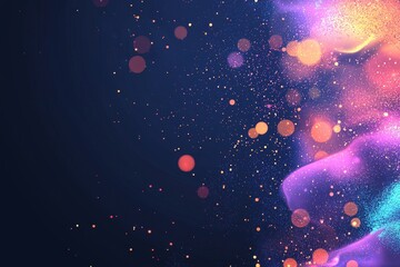 With a black background, this dark wallpaper includes bokeh light leaks, suitable for use in overlays