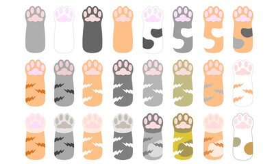 いろんな猫の手と肉球