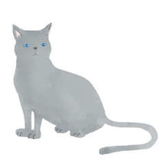 ロシアンブルーのイラスト