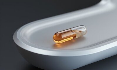Close-up of a gel capsule
