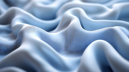 Obraz premium Ethereal Texture: A captivating close-up reveals a soft, undulating surface in shades of gentle blue, evoking a sense of tranquility and tactile wonder.