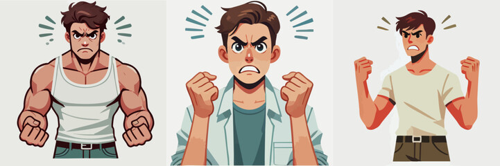 Vector of someone feeling angry