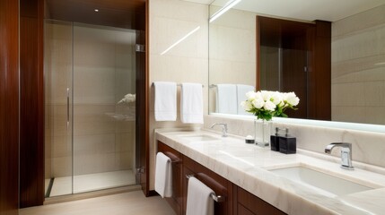 Modern bathroom interior, clean and spacious