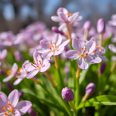 Fototapeta premium pink and white flowers