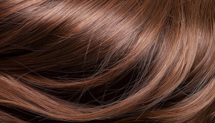 Fototapeta premium hair cascades gracefully in soft waves close up brown hair hair texture background