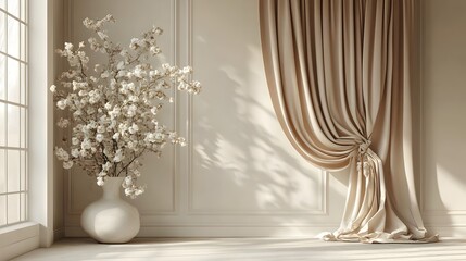 Background wedding with flowers generative AI