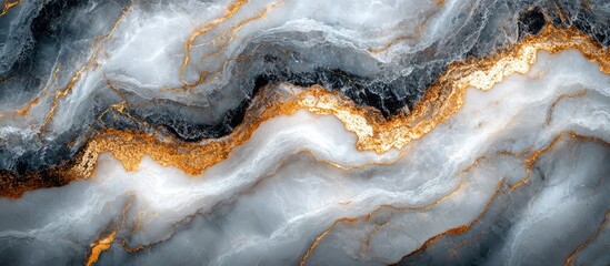 Obraz premium Abstract marble texture with gold veins.