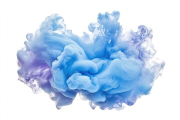 Blue cloud, cloud material on a white background