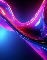 Abstract flowing shapes mimicking liquid metallic surfaces with smooth texture