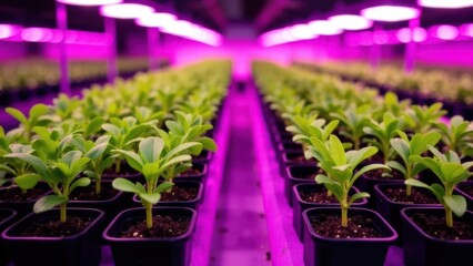 seedlings in a greenhouse
