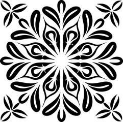 Fototapeta premium Mandala Stencil Vector Design, Intricate Mandala Stencil Art, Circular Mandala Stencil Vector, Decorative Mandala Template Design, Floral Mandala Stencil Vector, Traditional Mandala Vector Art, Abstra