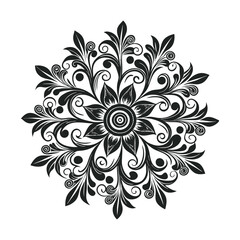 Elegant black and white swirls