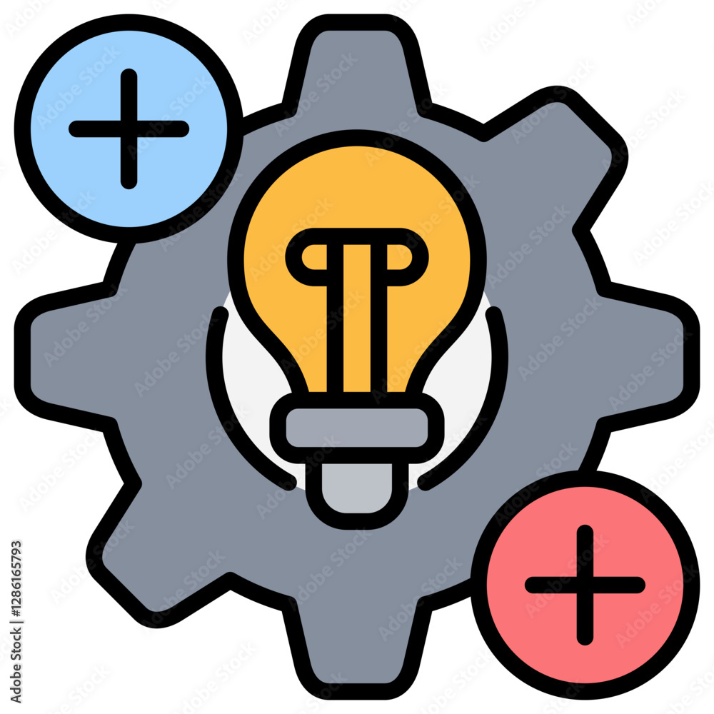 Poster method lineal color icon