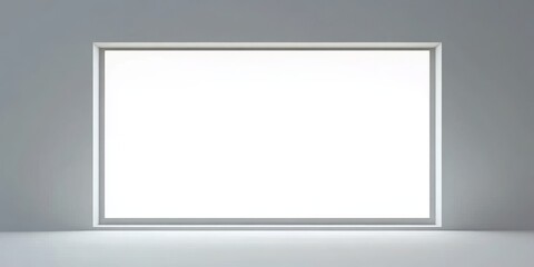 Square Window Minimalist Composition, Bright White, Empty Interior, Architectural Design, Modern Space. Modern Architecture, Interior Design