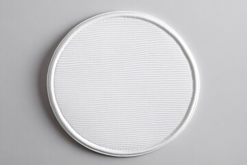 White Circular Woven Patch Mockup, Blank Template, Design woven patch, blank template