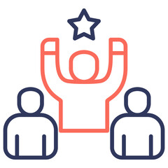 Team Leadership Dual Tone Icon