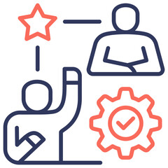 Mentoring Dual Tone Icon