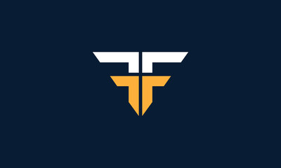 Fototapeta premium FF or TT monogram logo design