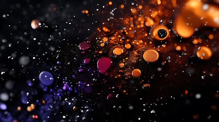 Obraz premium Vibrant Color Burst: Abstract Fluid Art Photography in Dark Background AI Generated