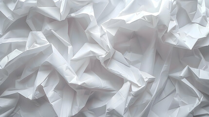 Obraz premium Abstract Background Illustration - White Crumpled Paper Texture
