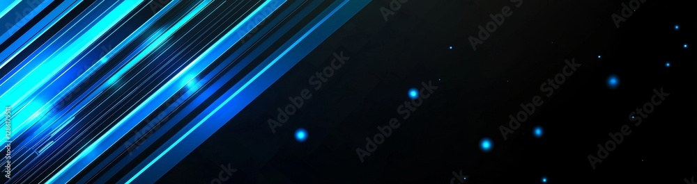 Poster a futuristic point wave features an abstract background with dynamic waves, connectivity motifs, an 