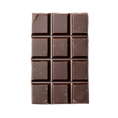 Fototapeta premium Dark chocolate bar with square pieces 