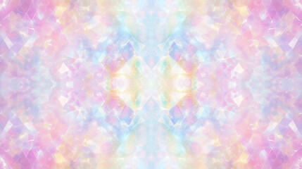 Pastel Rainbow Crystal Texture Background Iridescent Gemstone Pattern Shimmering Soft Dreamy