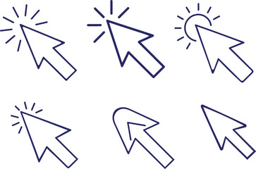  mouse click cursor gray arrow icons set . Cursor icon.  Mouse click cursor collection. mouse cursor icon