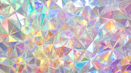 Holographic Pastel Geometric Triangles Abstract Background Texture