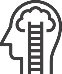 dreaming flat line web icon concept