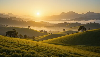 Fototapeta premium sunrise over the mountains