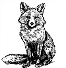 Fototapeta premium fox in a white background