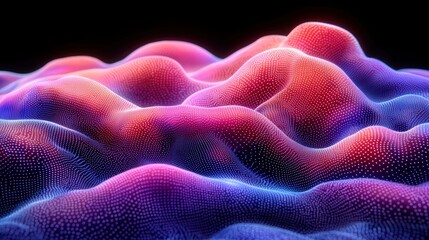 Obraz premium Computer generated image depicting dynamic wave form with fluid motion