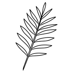 Fototapeta premium vector illustration of branch leaf