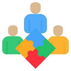 Team Building Flat Icon
