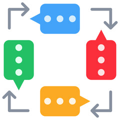Feedback Loop Flat Icon