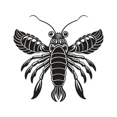 Shrimp design vintage vector illustration