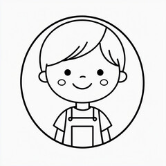 Obraz premium Creative Cartoon Animated Person Logo: Premium Whimsical Sketch for Branding, Artistic Projects, and Unique Merchandise Designs