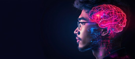 Businessman navigating the digital world with an AI robot, driven by Big Data technology, in a cyber space setting of the digital world and metaverse