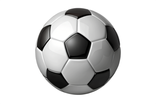 Classic Black And White Soccer Ball Isolated On Transparent Background png