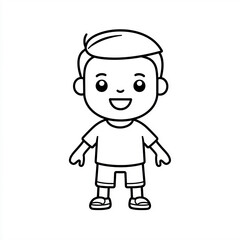 Fototapeta premium Stylized Cartoon Animated Person Logo: Elegant Whimsical Design for Branding, Merchandise, and Creative Illustration Projects