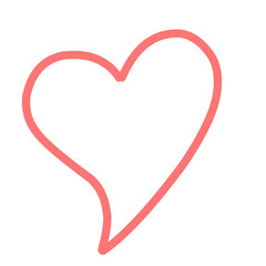 Heart hand drawn icons