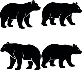 Bear Silhouette Vector Icon Ideal for Outdoor & Adventure Projects.
